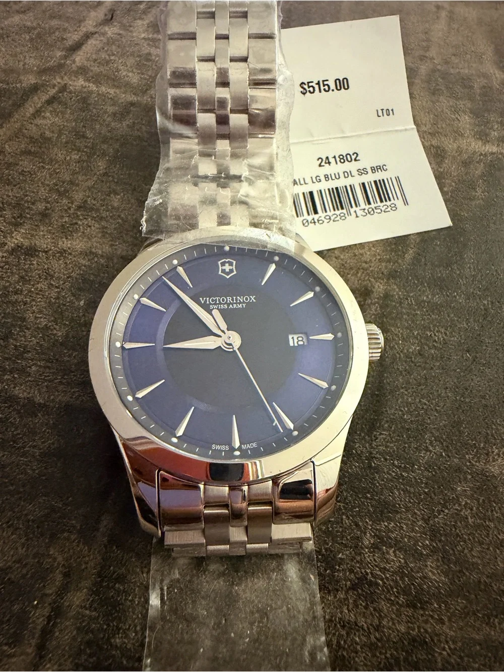 Victorinox Men’s Stainless Steel Watch with Blue Dial